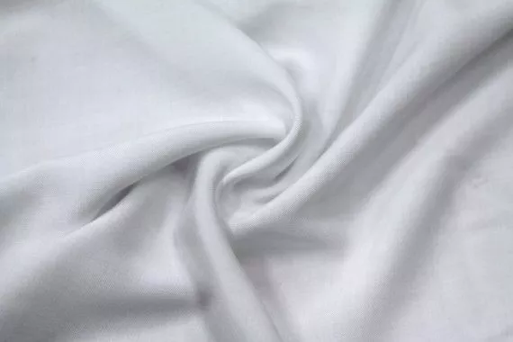Tissu Viscose Unie Blanc -Coupon de 3 metres