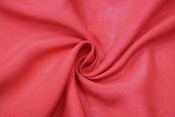 Tissu Viscose Unie Rouge -Coupon de 3 mètres