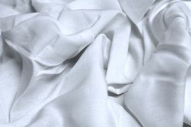 Tissu Voile Uni 100% Viscose Blanc -Au Mètre