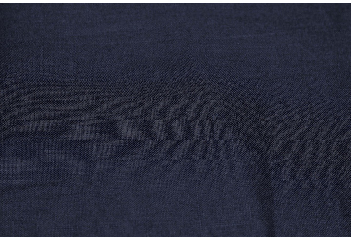 Tissu Lin Uni Marine 100% -Au Mètre