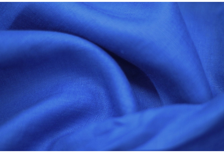 Tissu Lin Uni Bleu Roi 100% -Au Mètre