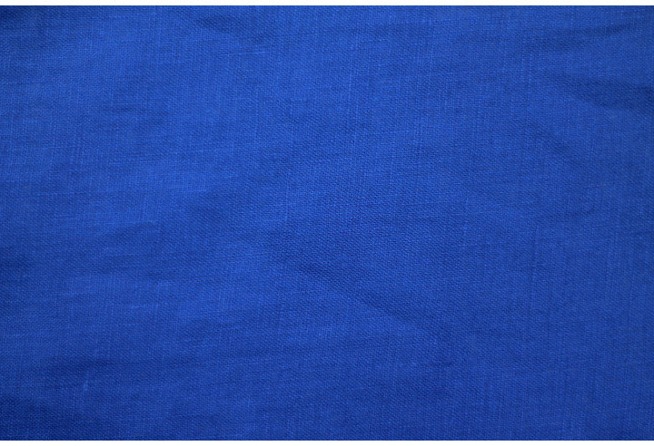 Tissu Lin Uni Bleu Roi 100% -Au Mètre