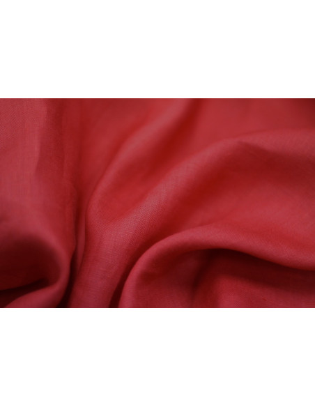 Tissu Lin Uni Rouge 100% -Au Metre