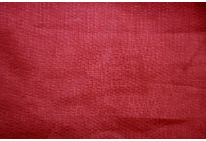 Tissu Lin Uni Rouge 100% -Au Metre