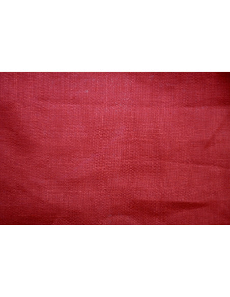 Tissu Lin Uni Rouge 100% -Au Metre