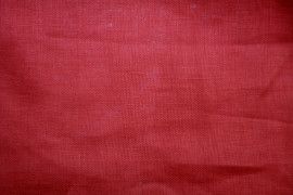 Tissu Lin Uni Rouge 100% Coupon de 3 mètres