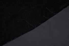 Tissu Velours Velvet Uni Noir -Au Mètre