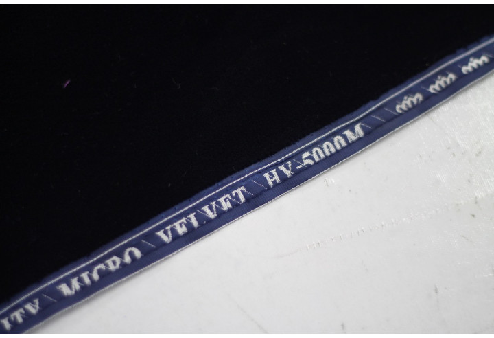Tissu Velours Velvet Uni Marine -Au Mètre