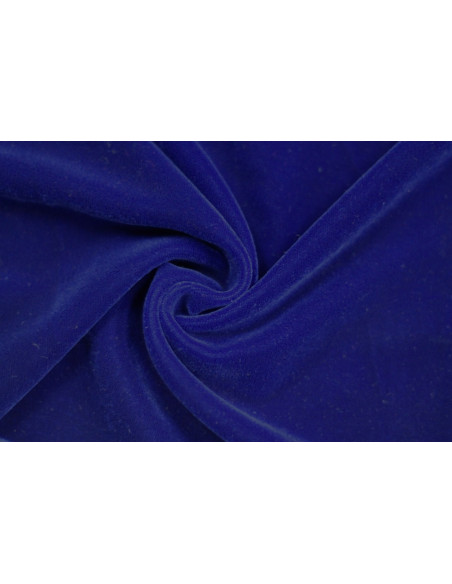 Tissu Velours Velvet Uni Bleu roi -Au Mètre