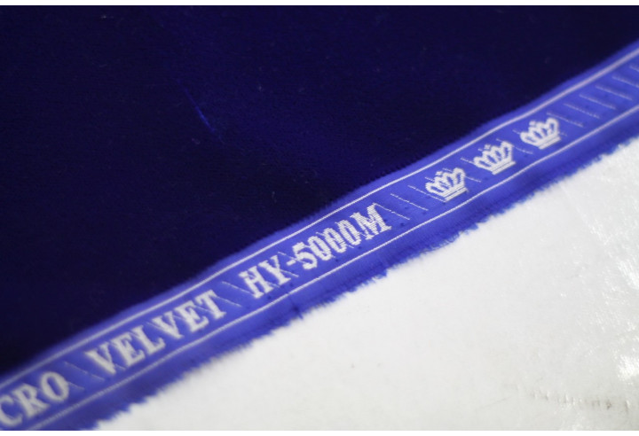 Tissu Velours Velvet Uni Bleu roi -Au Mètre