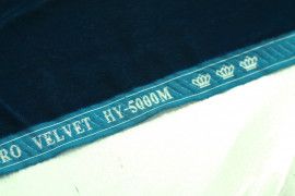 Tissu Velours Velvet Uni Bleu pétrole -Au Mètre