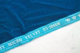 Tissu Velours Velvet Uni Turquoise -Au Mètre