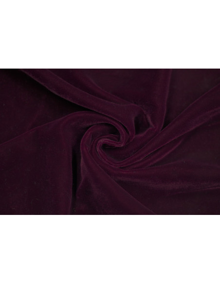 Tissu Velours Velvet Uni Bordeaux -Au Mètre