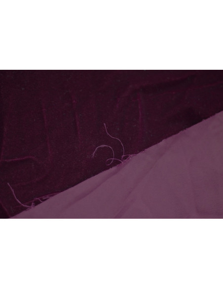Tissu Velours Velvet Uni Bordeaux -Au Mètre