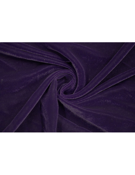 Tissu Velours Velvet Uni Violet foncé -Au Mètre