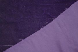 Tissu Velours Velvet Uni Violet foncé -Au Mètre