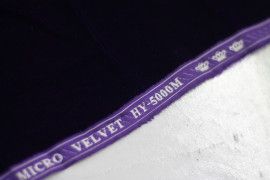 Tissu Velours Velvet Uni Violet foncé -Au Mètre