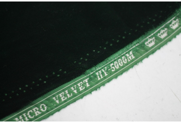 Tissu Velours Velvet Uni Vert foncé -Au Mètre