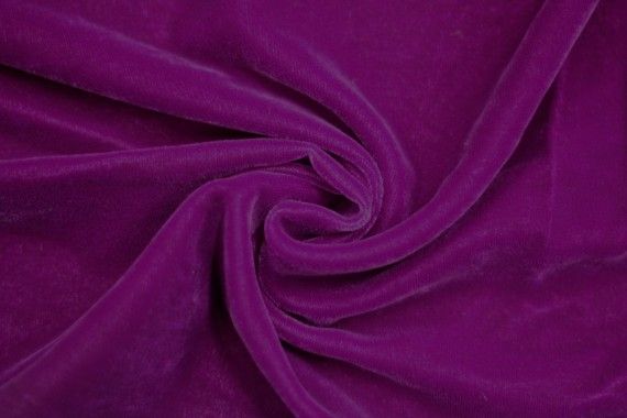 Tissu Velours Velvet Uni Violet clair -Coupon de 3 mètres