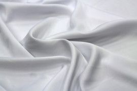Tissu Satin Touche Soie Blanc -Au Metre