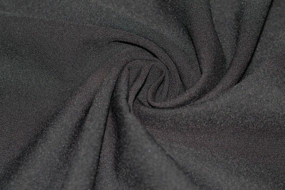 Tissu Burlington infroissable Uni Noir -Au Mètre