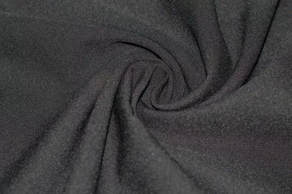 Tissu Burlington infroissable Uni Noir -Au Mètre