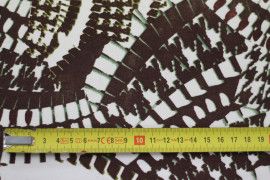 Tissu Crêpe Polyester  Serpent Marron -Au Mètre