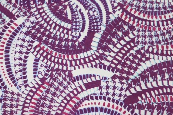 Tissu Crêpe Polyester    Serpent Fchsia   -Au Mètre