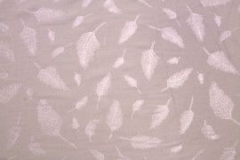 Tissu Voile de Viscose Nude Plume Argent -Au Metre