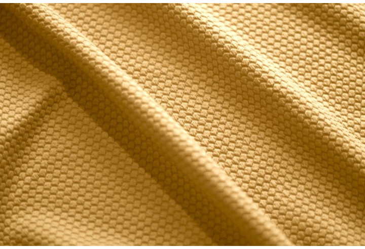 Tissu Nid d'abeille Safran -Au mètre