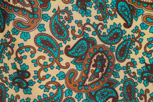 Tissu Viscose Imprimée Paisley Emeraude -Au Mètre