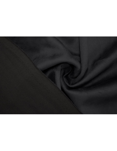 Tissu Néoprène Scuba Suédine Noir -Au Mètre