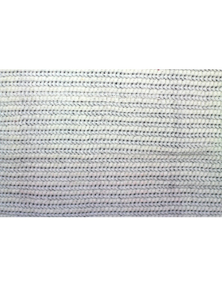 Tissu Maille Tricot Chenille Ecru -Au Mètre