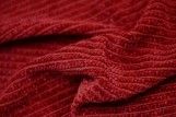 Tissu Maille Tricot Chenille Rouge -Coupon de 3 mètres