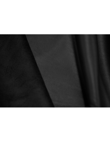 Tissu Simili Cuir envers Suédine Noir -Au Mètre