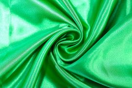 Tissu Satin Polyester Vert drapeau -Au Mètre