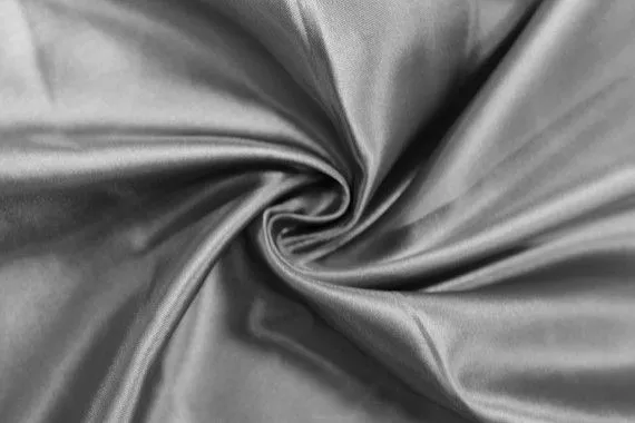 Tissu Satin Polyester Gris foncé -Au Mètre