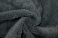 Tissu Fausse Fourrure Gris foncé -Au Mètre