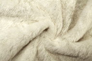Tissu Fausse Fourrure Blanc cassé -Au Mètre