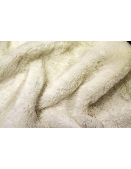 Tissu Fausse Fourrure Blanc cassé -Au Mètre