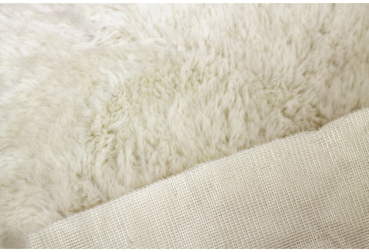 Tissu Fausse Fourrure Blanc cassé -Au Mètre