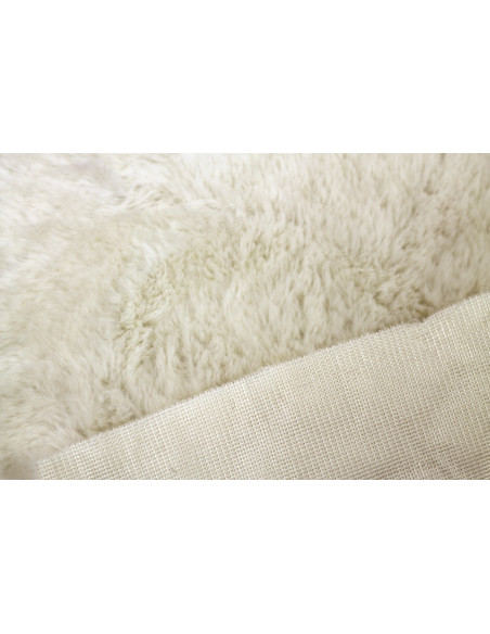 Tissu Fausse Fourrure Blanc cassé -Au Mètre