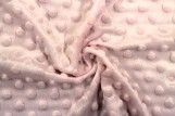 Tissu Polaire Minky Pois Rose -Au Mètre