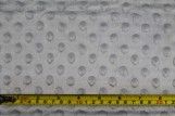 Tissu Polaire Minky Pois Gris -Coupon de 3 mètres