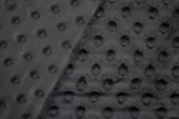 Tissu Polaire Minky Pois Noir -Coupon de 3 mètres