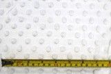 Tissu Polaire Minky Pois Blanc -Coupon de 3 mètres