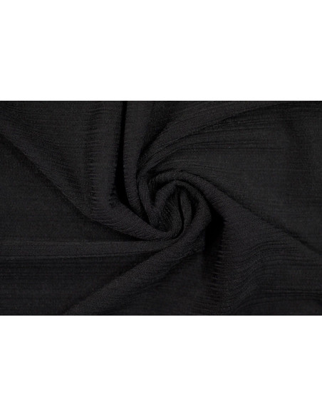 Tissu Maille Pull Antenna Noir -Au Mètre