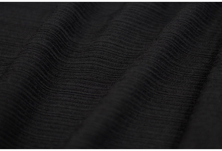 Tissu Maille Pull Antenna Noir -Au Mètre