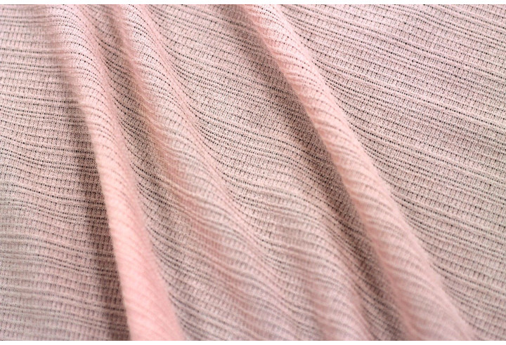 Tissu Maille Pull Antenna Rose pâle -Au Mètre