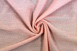 Tissu Maille Pull Antenna Rose pâle -Coupon de 3 mètres